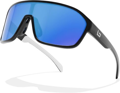 B.N.U.S ركوب الدراجات المستقطب للنظارات الشمسية للرجال - إطار TR90 المغطى بالنانو ، حماية UV400 ، تصميم عدسة UniBody in Kuwait