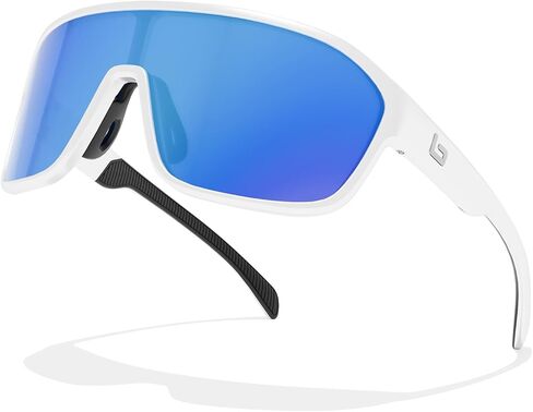 B.N.U.S ركوب الدراجات المستقطب للنظارات الشمسية للرجال - إطار TR90 المغطى بالنانو ، حماية UV400 ، تصميم عدسة UniBody in Kuwait