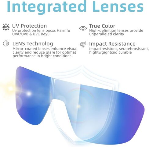 B.N.U.S ركوب الدراجات المستقطب للنظارات الشمسية للرجال - إطار TR90 المغطى بالنانو ، حماية UV400 ، تصميم عدسة UniBody in Kuwait