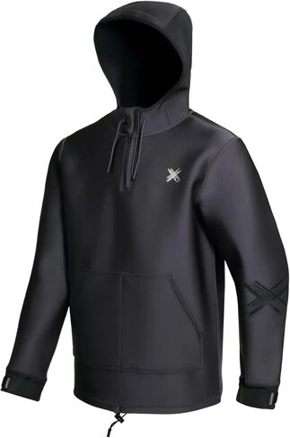 Mystic Watersports - Surf Kitesurf & Windsurfing Mens The One Sweat 4mm Neoprene Wetsuit Hoodie - Dark Grey in Kuwait