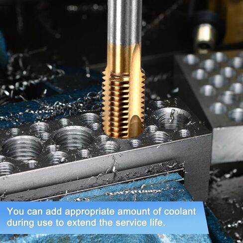 4-Pack M3.5x0.6mm Metric Thread Tap, HSS Titanium Coated 56mm Length Straight Flute Right Hand Thread Screw Tapping Tool for Drilling/Milling Machines/CNC Machine Tools in Kuwait