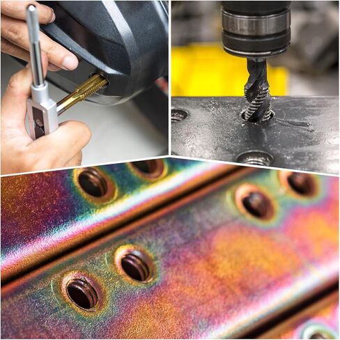 4-Pack M3.5x0.6mm Metric Thread Tap, HSS Titanium Coated 56mm Length Straight Flute Right Hand Thread Screw Tapping Tool for Drilling/Milling Machines/CNC Machine Tools in Kuwait