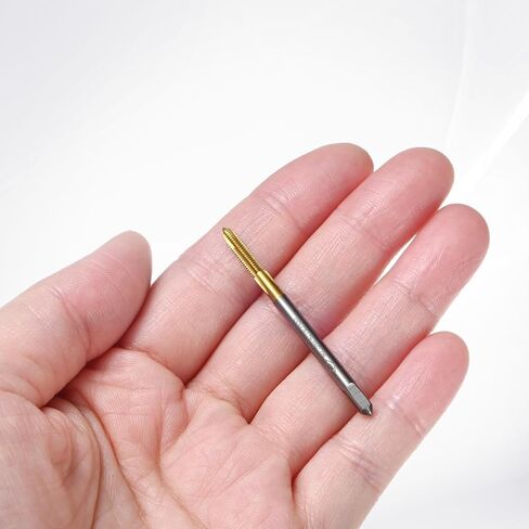 2-Pack M3.5x0.6mm Metric Thread Tap, HSS Titanium Coated 56mm Length Straight Flute Right Hand Thread Screw Tapping Tool for Drilling/Milling Machines/CNC Machine Tools in Saudi Arabia