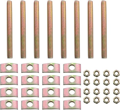 8PCS Solid Half Moon 3 in1 Connector 8x80mm Tabletop Combination Furniture Connector Bolt and Nut Metal Hardware for Tables Beds Shelves in Saudi Arabia