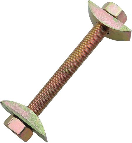 8PCS Solid Half Moon 3 in1 Connector 8x80mm Tabletop Combination Furniture Connector Bolt and Nut Metal Hardware for Tables Beds Shelves in Saudi Arabia