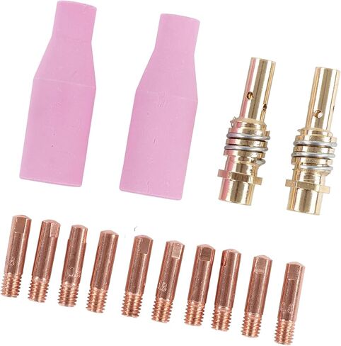 Cup 8×6×3 14Pcs Mig Welding Accessories Kit Torch Ceramic Cup Connecting Rod Tip for 15Ak in Saudi Arabia