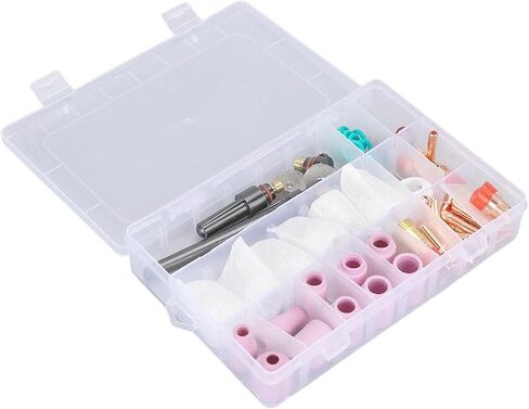 71Pcs TIG Welding Accessory Set Including Glass Cup Washer Electrode Clamp Gas Lens Suitable for WP17 WP18 WP26 TIG Welding Torch Improving Work Efficiency for Argon in Saudi Arabia