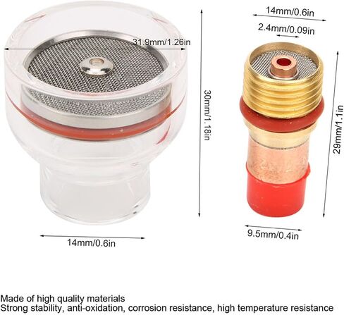 Professional TIG Welding Accessory Kit Gas Lens Ceramic Sleeve Glass Cup Assembly Enhance Welding Efficiency and Protection for WP-17/18/26) in Saudi Arabia