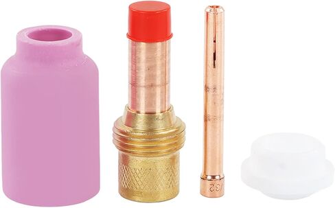 4 PCS TIG لحام الملحقات الوسيط الأوسط فوهة السيراميك قطب كهربائي مقطع أطراف طقم لحام أجزاء الشعلة ل WP 17 18 26 in Saudi Arabia