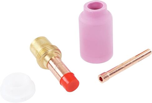 4 PCS TIG لحام الملحقات الوسيط الأوسط فوهة السيراميك قطب كهربائي مقطع أطراف طقم لحام أجزاء الشعلة ل WP 17 18 26 in Saudi Arabia