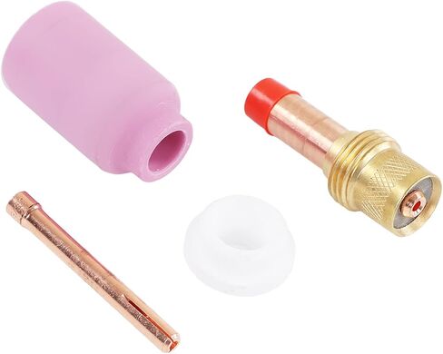 4 PCS TIG لحام الملحقات الوسيط الأوسط فوهة السيراميك قطب كهربائي مقطع أطراف طقم لحام أجزاء الشعلة ل WP 17 18 26 in Saudi Arabia