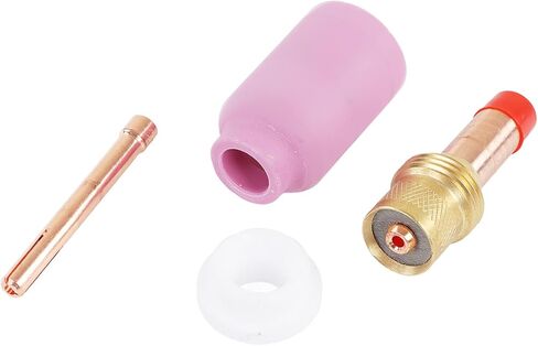 4 PCS TIG لحام الملحقات الوسيط الأوسط فوهة السيراميك قطب كهربائي مقطع أطراف طقم لحام أجزاء الشعلة ل WP 17 18 26 in Saudi Arabia
