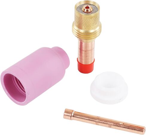 4 PCS TIG لحام الملحقات الوسيط الأوسط فوهة السيراميك قطب كهربائي مقطع أطراف طقم لحام أجزاء الشعلة ل WP 17 18 26 in Saudi Arabia