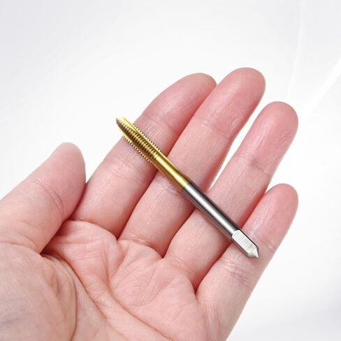 4-Pack M3.5x0.6mm Metric Thread Tap, HSS Titanium Coated 56mm Length Straight Flute Right Hand Thread Screw Tapping Tool for Drilling/Milling Machines/CNC Machine Tools in Kuwait