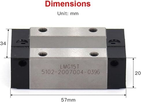 Linear Guide Block LMG15T Slider Linear Guideway Carriage for CO2 Laser Engraving Cutting Machine(1pcs) in Saudi Arabia