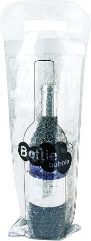 True Bottle Bubble Protector XL - Reusable Liquor Pouch Bag for Travel, Sealable Wine Shipping Bubble Wrap, Packing Sleeve Carrier for Magnum, Champagne Bottles - Fits 1 Standard Bottle in Saudi Arabia