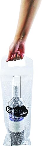 True Bottle Bubble Protector XL - Reusable Liquor Pouch Bag for Travel, Sealable Wine Shipping Bubble Wrap, Packing Sleeve Carrier for Magnum, Champagne Bottles - Fits 1 Standard Bottle in Saudi Arabia