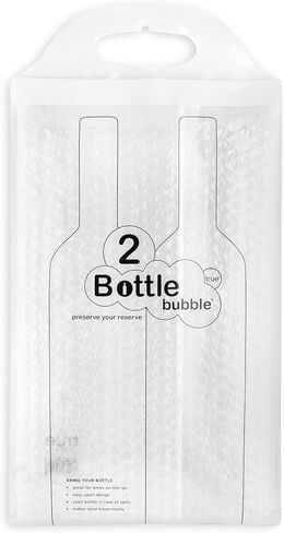 True Bottle Bubble Protector XL - Reusable Liquor Pouch Bag for Travel, Sealable Wine Shipping Bubble Wrap, Packing Sleeve Carrier for Magnum, Champagne Bottles - Fits 1 Standard Bottle in Saudi Arabia