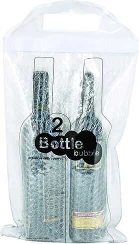 True Bottle Bubble Protector XL - Reusable Liquor Pouch Bag for Travel, Sealable Wine Shipping Bubble Wrap, Packing Sleeve Carrier for Magnum, Champagne Bottles - Fits 1 Standard Bottle in Saudi Arabia
