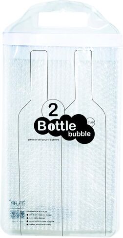 True Bottle Bubble Protector XL - Reusable Liquor Pouch Bag for Travel, Sealable Wine Shipping Bubble Wrap, Packing Sleeve Carrier for Magnum, Champagne Bottles - Fits 1 Standard Bottle in Saudi Arabia
