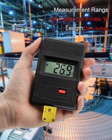 5Pcs K Type Mini-Connector Thermocouple Temperature Probe Sensor, 1 Meter Long Temperature Sensing Line, Measure Range -50°C~482°C (-58°F~899°F) in Saudi Arabia