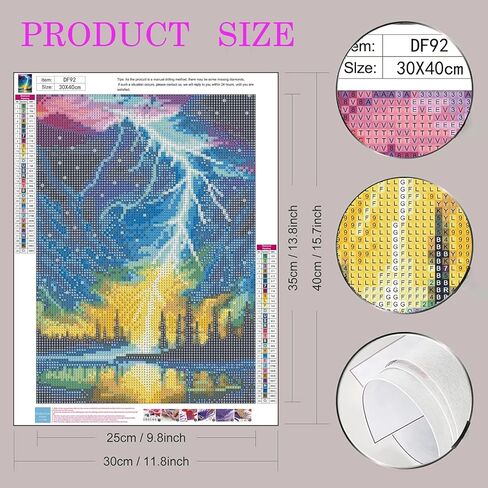 مجموعات فن الماس 5D للبالغين ، مجموعات ألوان Daisy Diamond ملهمة للمبتدئين ، طلاء الكبار الكامل للحفر الكاملة من Diamonds DIY Decor Home Wall Decor 12x16in in Kuwait