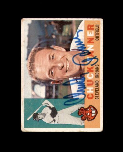 Chuck Tanner Signed Original 1960 Topps Cleveland Autographed in Saudi Arabia