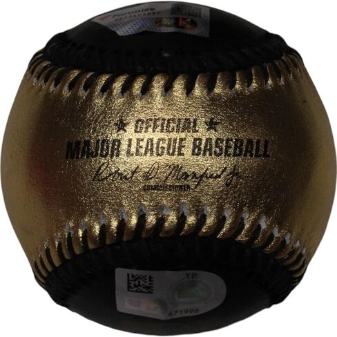Gerritt Cole Autographed New York OML Black Gold Baseball FAN in Saudi Arabia
