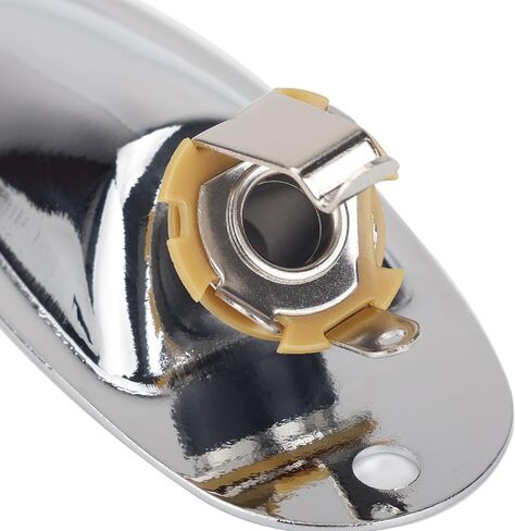 Banworks Metal 6.35mm (1/4 ") إخراج لوحة جاك اللوحة محملة نمط القارب مقبس مقبس مقبس الإدخال لطرز Strat Strat ST أجزاء الغيتار الكهربائية JT/CK-03 Chrome in Saudi Arabia