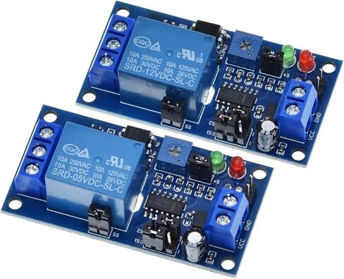 DC 5V 12V Time Relay Module Normal Open Time Delay Relay Relay Timing Relay Control Switch Admable Potentiometer LED 1PCS (اللون: OneColor) in Kuwait