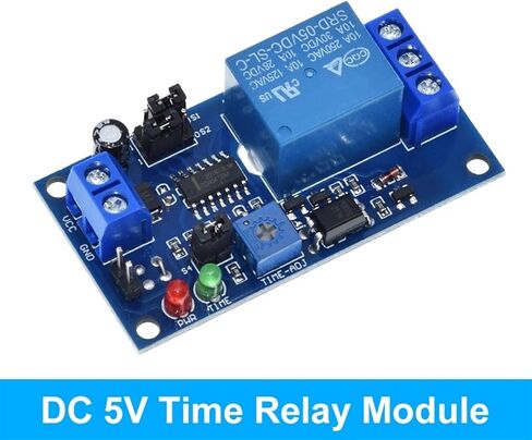 DC 5V 12V Time Relay Module Normal Open Time Delay Relay Relay Timing Relay Control Switch Admable Potentiometer LED 1PCS (اللون: OneColor) in Kuwait