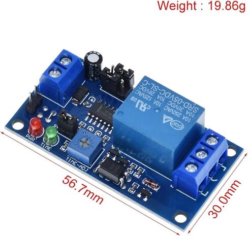 DC 5V 12V Time Relay Module Normal Open Time Delay Relay Relay Timing Relay Control Switch Admable Potentiometer LED 1PCS (اللون: OneColor) in Kuwait