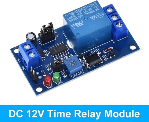 DC 5V 12V Time Relay Module Normal Open Time Delay Relay Relay Timing Relay Control Switch Admable Potentiometer LED 1PCS (اللون: OneColor) in Kuwait