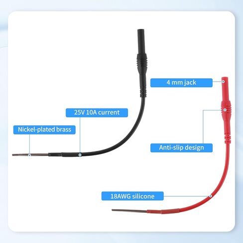 2 Pack Back Probe Kit ، مرنة ملعقة للاعتداء الخلفي ، دبابيس اختبار متعددة القابلة للانحناء ، متوافقة مع إكسسوارات موز 4 مم للتشخيصات الكهربائية للسيارة ، اختبار متعدد المقياس in Saudi Arabia