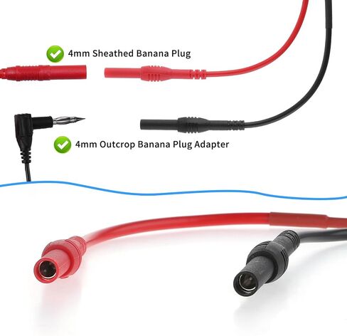 2 Pack Back Probe Kit ، مرنة ملعقة للاعتداء الخلفي ، دبابيس اختبار متعددة القابلة للانحناء ، متوافقة مع إكسسوارات موز 4 مم للتشخيصات الكهربائية للسيارة ، اختبار متعدد المقياس in Saudi Arabia