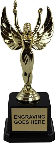 كأس Outlet Outlet Trophy - جائزة رياضية محفورة مخصصة لإنجاز النسائية والتعرف عليها - تمثال ذهبي أنيق على قاعدة سوداء - مثالية للرياضة والرؤساء والأمهات والمزيد in Saudi Arabia