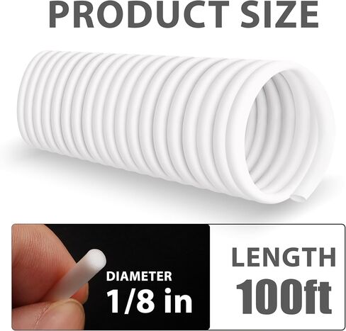 U0U 50Ft Backer Rod 1/8 Inch,Foam Backer Rod Caulk Saver for Gaps and Joint Concrete Filling,White Concrete Expansion Joint Filler (1/8 inch *50 feet) in Saudi Arabia