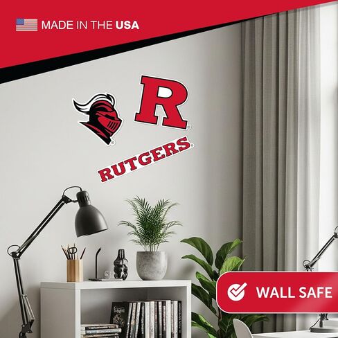 Desert Cactus Rutgers Wallstix State University of New Jersey RTX Deflible Wall Sticker 11x17 Vinyl Decal الاستخدام في الهواء الطلق (تصميم A) in Kuwait