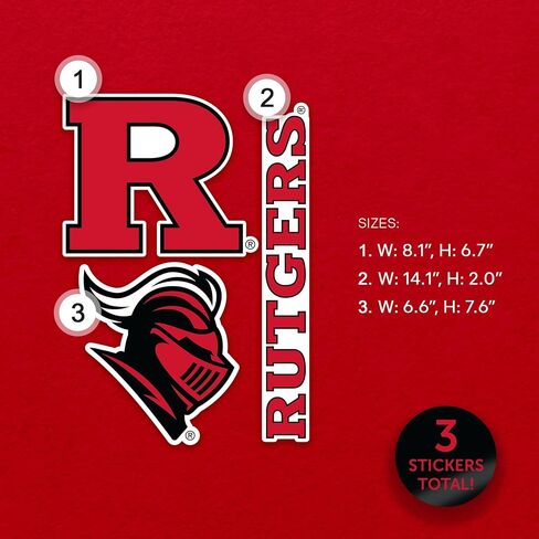 Desert Cactus Rutgers Wallstix State University of New Jersey RTX Deflible Wall Sticker 11x17 Vinyl Decal الاستخدام في الهواء الطلق (تصميم A) in Kuwait