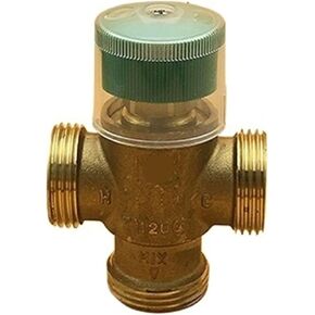 1PCS DN20 (G3/4 ") DN25 (G1") DN15 (G1/2 ") الصمام الحراري الخلط الصمام الخلط الصمام الصمام الشمسي النحاس صمام خلط ماء (G1" بدون اتحاد) in Kuwait
