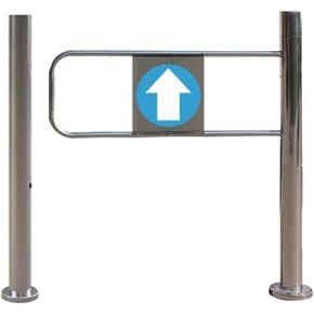 بوابة أمان Universal Metal Swing - باب أحادي الاتجاه التلقائي لمحلات السوبر ماركت والمكتبات والمصانع - إنهاء فضية متينة ، 100 × 97 سم ، مثالي للمداخل الآمنة in Kuwait