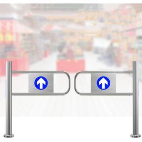 بوابة التأرجح السلامة المحملة بنابض-باب إغلاق تلقائي في اتجاه واحد لمحلات السوبر ماركت ، المستودعات والمكتبات ، 150 × 97 سم-حاجز متين وآمن للمناطق ذات العبور العالية in Kuwait