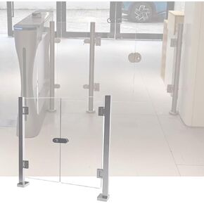 Commercial Safety Door - Supermarket Swing Gate - Acrylic Guardrail for Office & Library - Manual Barricade Fencing (27.6x39.4 in) - Universal Closure Solution for Enhanced Security in Kuwait