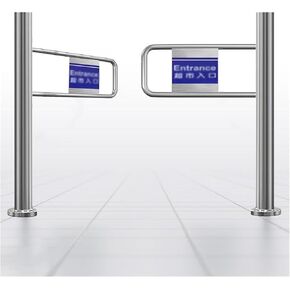 بوابة تأرجح أمان محملة من الفولاذ المقاوم للصدأ - باب الوصول إلى السوبر ماركت ، حاجز متين للمتجر والمكتبة ، نظام حاجز أمان 170 × 97 سم in Kuwait