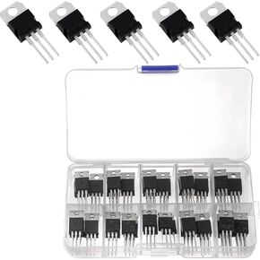 50 عبوة TO-220 L78 و LM317T Transistor Kit ، أنواع متنوعة ، مربع مضغوط ، بناء سيليكون متميز للإلكترونيات in Kuwait