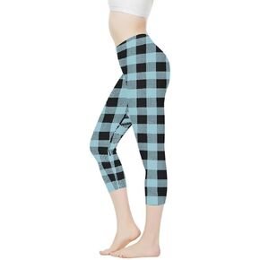 Women Sunflower Print Capri Tummy Control High Waisted Yoga Pants Legging in Kuwait