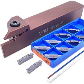 MGEHR1212-1.5 2 3mm Outer Grooving Turning Tool Spring Steel Slotting Lathe(2MM,MGEHR1212_10PCS Insert) in Kuwait