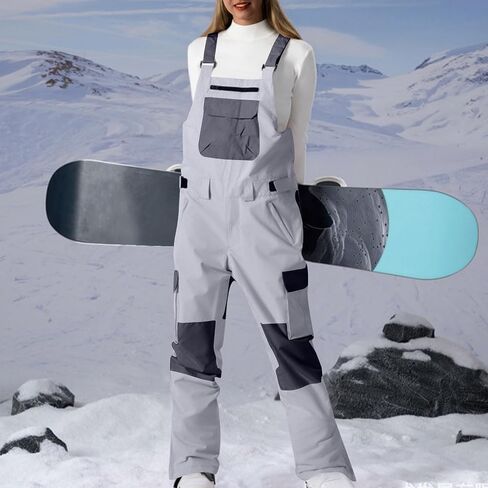 Hvyesh Snow Pibs Women - سراويل ثلجية للسيدات مضاد للماء - أغطية للنساء الشتاء - زرة مريلة التزلج على الجليد/التزلج على الجليد in Kuwait