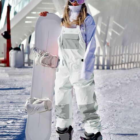 Hvyesh Snow Pibs Women - سراويل ثلجية للسيدات مضاد للماء - أغطية للنساء الشتاء - زرة مريلة التزلج على الجليد/التزلج على الجليد in Kuwait