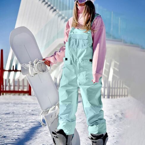 Hvyesh Snow Pibs Women - سراويل ثلجية للسيدات مضاد للماء - أغطية للنساء الشتاء - زرة مريلة التزلج على الجليد/التزلج على الجليد in Kuwait